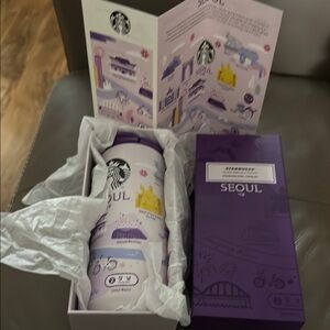 Starbucks Seoul Travel Tumbler - Purple and White